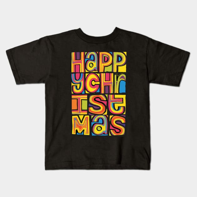 Happy Christmas 'Happy Mondays' Inspired Design Kids T-Shirt by LTFRstudio